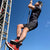 Cole DeRosa doing a rope climb in VJ Shoes XTRM2